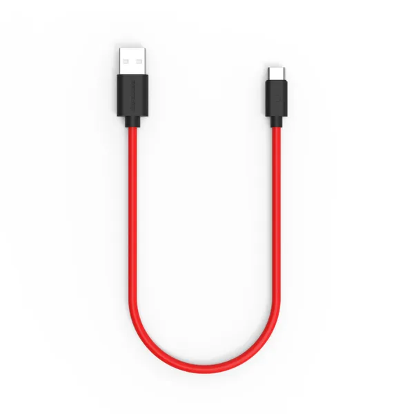 0.25_Meter_USB_to_Type_C,_Small_Power_Bank__Charging_Cable,__Red_Color,_Short_cable
