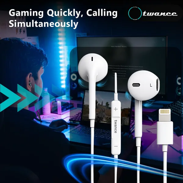 twance_Wired_Earphone_With_Iphone_Connector_,_In_Built_Micro_Phone_And_1.2_Meter_Length_,_White_Color(ME_Pro-202)