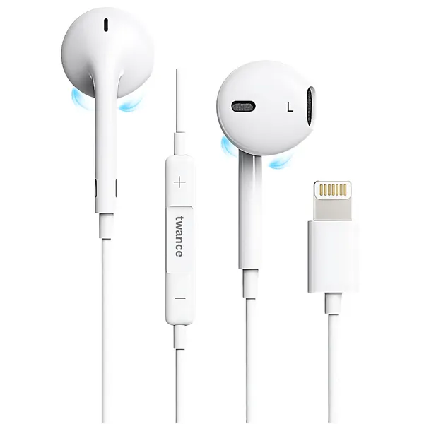 twance_Wired_Earphone_With_Iphone_Connector_,_In_Built_Micro_Phone_And_1.2_Meter_Length_,_White_Color(ME_Pro-202)