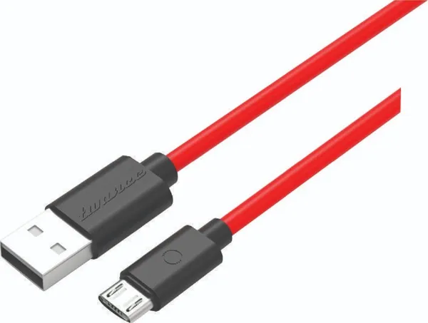 USB_To_Micro_USB_,_2.4A,__Charging_Cable,__Red_Color,_PVC_material,_1_Meter