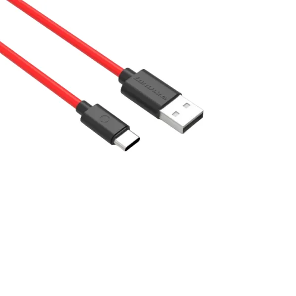 USB_to_Type_C_2.4A,_1_Meter_PVC_Charging_Cable,__Red_Color