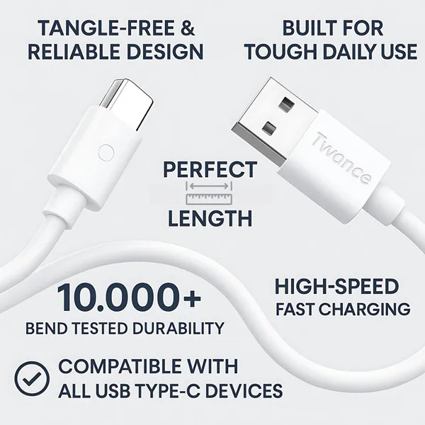 1.25_Meter,Type_C_To_USB_Fast_Charging_and_Data_Transfer_Cable