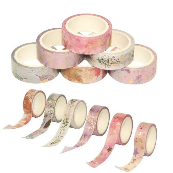 Multicolor_6_Rolls_Tearable_Washi_Tapes_Paper_Cartoon_Adhesive_Tape
