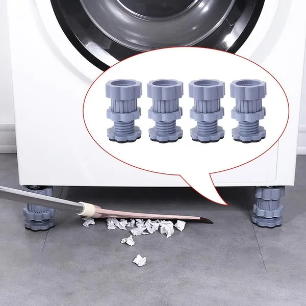 GREY_Adjustable_Dryer_Shock_&_Noise_Cancelling_Pads,_Anti_Vibration_Pads_for_Washing_Machine_Support_(4_PCS)