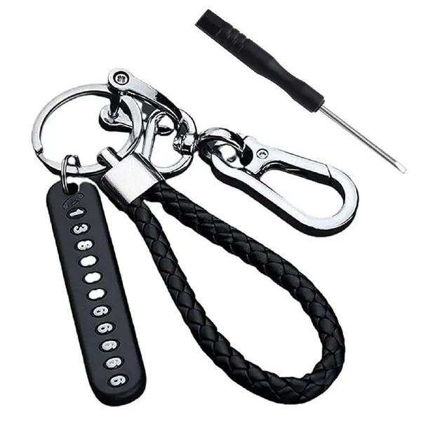 Anti_Lost_Car_Keychain_with_Phone_Number_Pendant_-Key_Chain_With_Telephone_Number_Plate