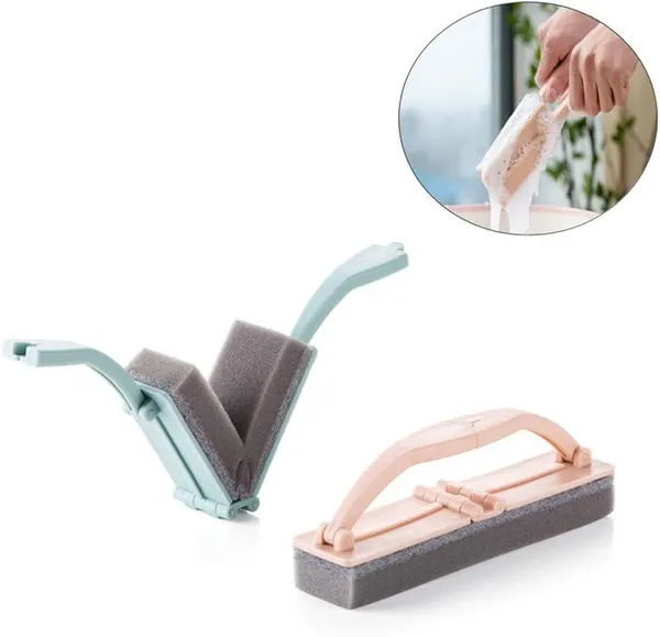 Multicolor_Foldable_Cleaning_Sponge_Brush_With_Handle
