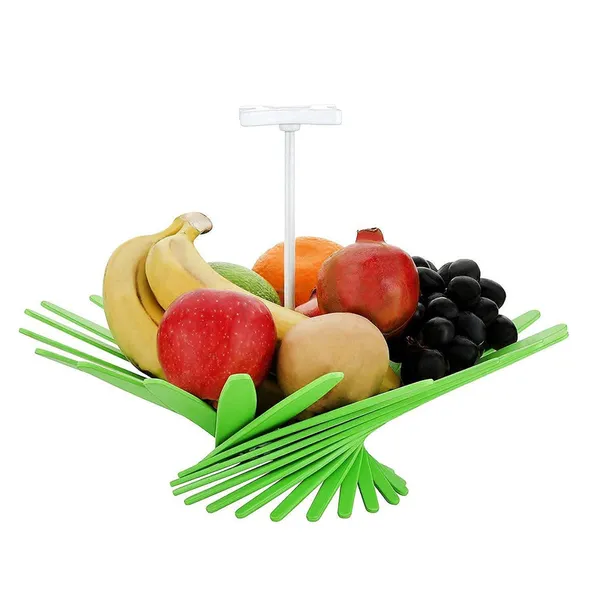 Green_Collapsible_Wire_Folding_Round_Fruit_Basket