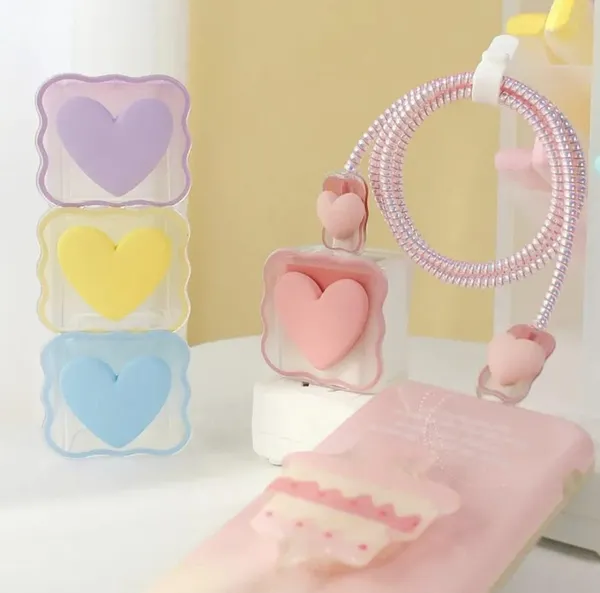 Multicolor_Protective_Silicone_&_Plastic_Case_For_Charging_Adapters_&_Cables