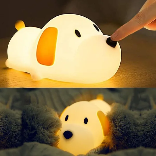 White_Silicone_Cute_Puppy__Rechargeable_Led_Lamp_(13_X_18_X_12_Cm)