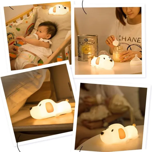 White_Silicone_Cute_Puppy__Rechargeable_Led_Lamp_(13_X_18_X_12_Cm)