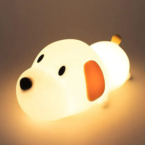 White_Silicone_Cute_Puppy__Rechargeable_Led_Lamp_(13_X_18_X_12_Cm)