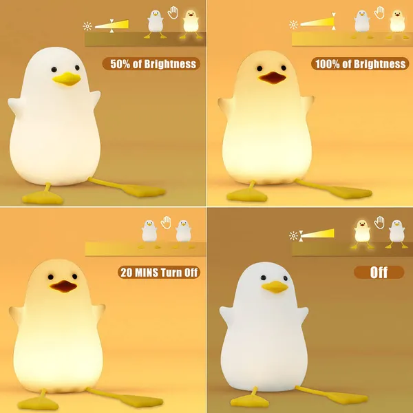 White_Silicone_Cute_Duck_Portable_&_Rechargeable_Led_Night_Lamp_(4.96_X_3.78_Inch)