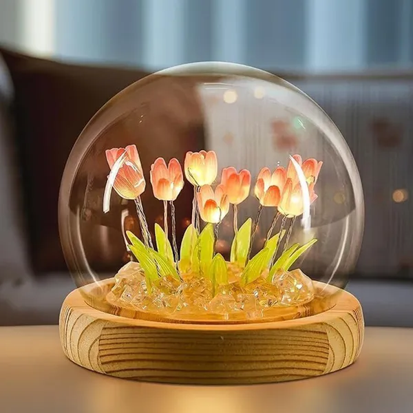 Brown_&_Transparent_Elegant_Rechargeable_Led_Flower_Night_Lamp_(4_X_4_X_4_Inch)