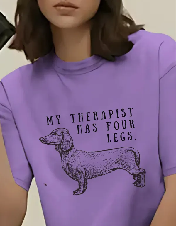Oversized_Four_Legs_Therapist_Dog_Lovers_Tee_|_Soft_And_Breathable
