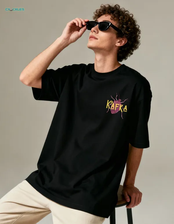 Kafka_on_Love_|_Black_Premium_Oversized_Tee_|_Soft_And_Breathable_Heavy_Cotton