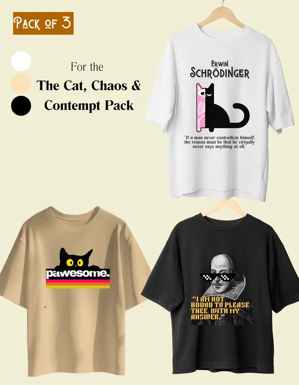 Oversized_The_Cat,_Chaos,_and_Contempt_Pack_of_3_Limited_Edition_Tees_|_Soft_And_Breathable