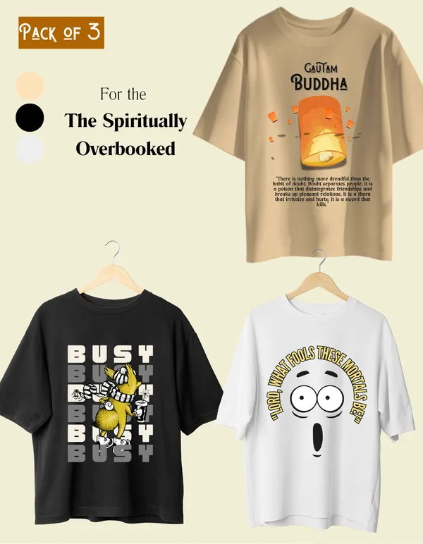Oversized_The_Spiritually_Overbooked_Pack_of_3_Limited_Edition_Tees_|_Soft_And_Breathable