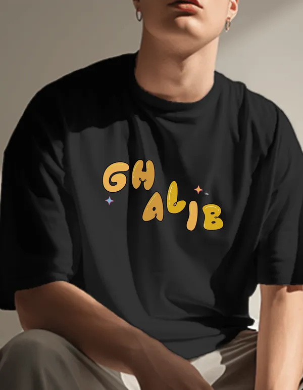 Black_Ghalib_Unisex_Pop_Nomenclature_Tee_|_Soft_And_Breathable