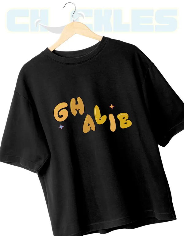 Black_Ghalib_Unisex_Pop_Nomenclature_Tee_|_Soft_And_Breathable