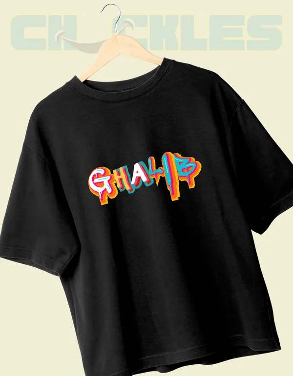 Black_Ghalib_Unisex_Typography_Tee_|_Soft_and_Breathable