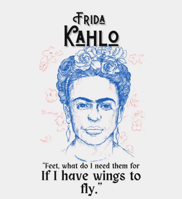 WHITE_Oversized_Frida_Kahlo_Limited_Edition_Tee_for_Women_|_Soft_And_Breathable