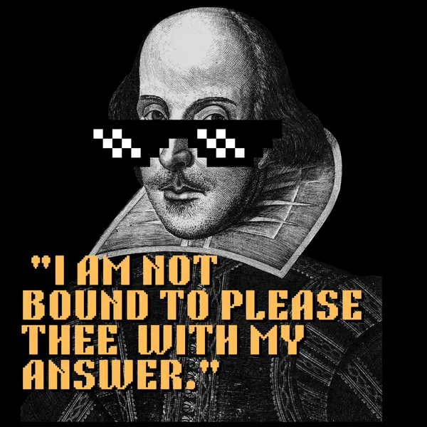 Black_Crew-neck_Shakespeare_Thug_Life_T-shirts_|_Soft_And_Breathable