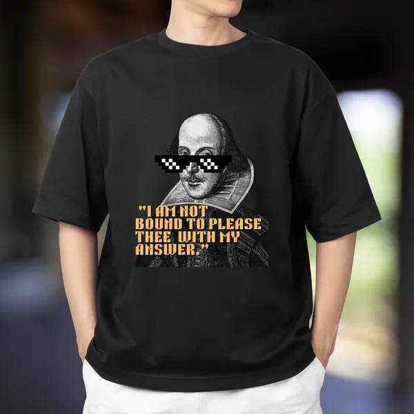 Black_Crew-neck_Shakespeare_Thug_Life_T-shirts_|_Soft_And_Breathable