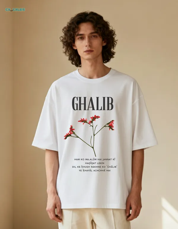 Ghalib_Khayal_Achcha_Hai_|_White_Premium_Oversized_Tee|__Soft_And_Breathable_Heavy_Cotton