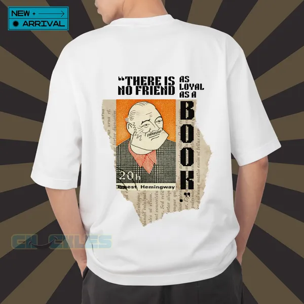 White_Hemingway_Dark_Academia_T-shirts_|_Soft_And_Breathable
