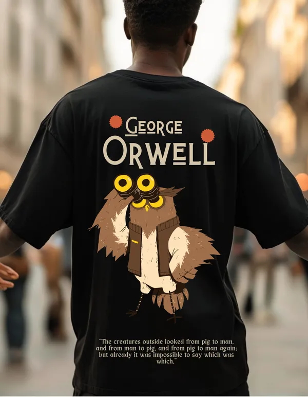 Black_Oversized_Orwell_Limited_Edition_Tee_|_Soft_And_Breathable