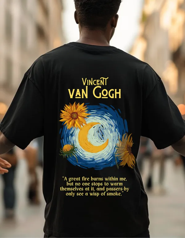 Black_Oversized_Van_Gogh_Limited_Edition_Tee_|_Soft_And_Breathable