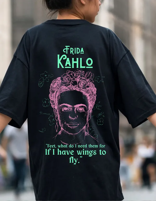 Black_Oversized_Frida_Kahlo_Limited_Edition_Tee_|_Soft_And_Breathable