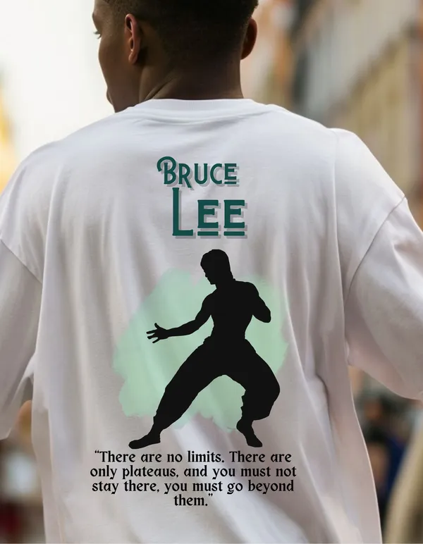 White_Oversized_Bruce_Lee_Limited_Edition_Tee_|_Soft_And_Breathable