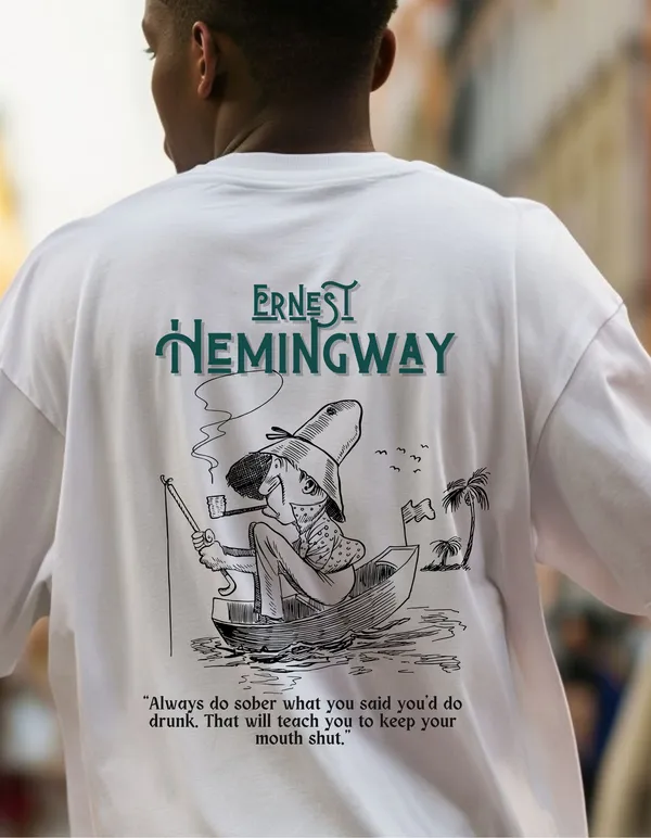 White_Oversized_Hemingway_Limited_Edition_Tee_|_Soft_And_Breathable