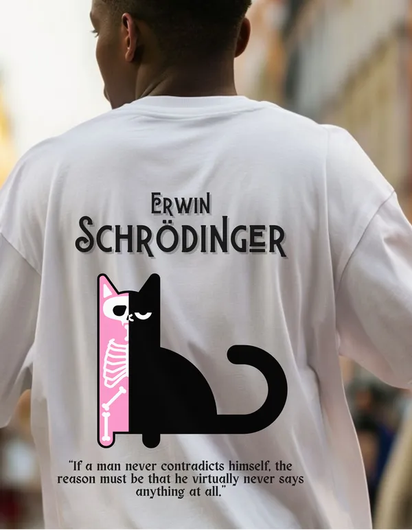 White_Oversized_Schrodinger_Limited_Edition_Tee_|_Soft_And_Breathable_180_GSM
