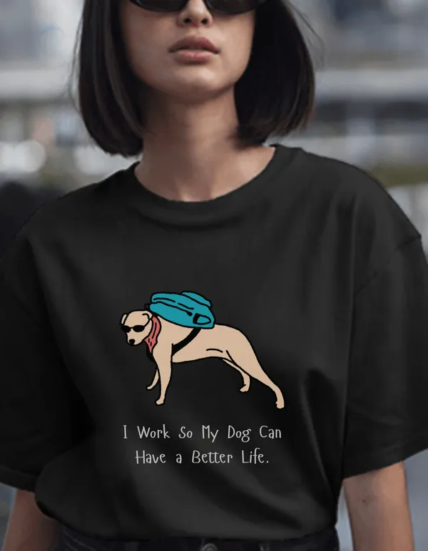 Classic_Work_Life_Dog_Lovers_Black_Graphic_Tee_|_Soft_And_Breathable