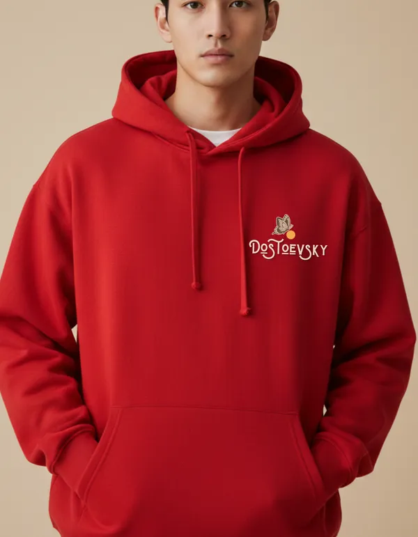Dostoevsky_Right_and_Wrong_Limited_Edition_Scarlet_Red_Hoodie_|_Soft_&_Breathable_Pure_Cotton