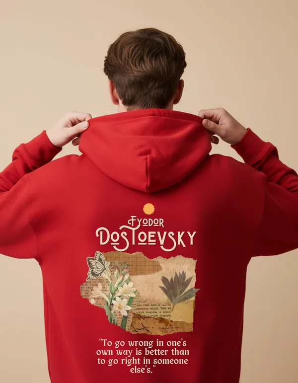 Dostoevsky_Right_and_Wrong_Limited_Edition_Scarlet_Red_Hoodie_|_Soft_&_Breathable_Pure_Cotton