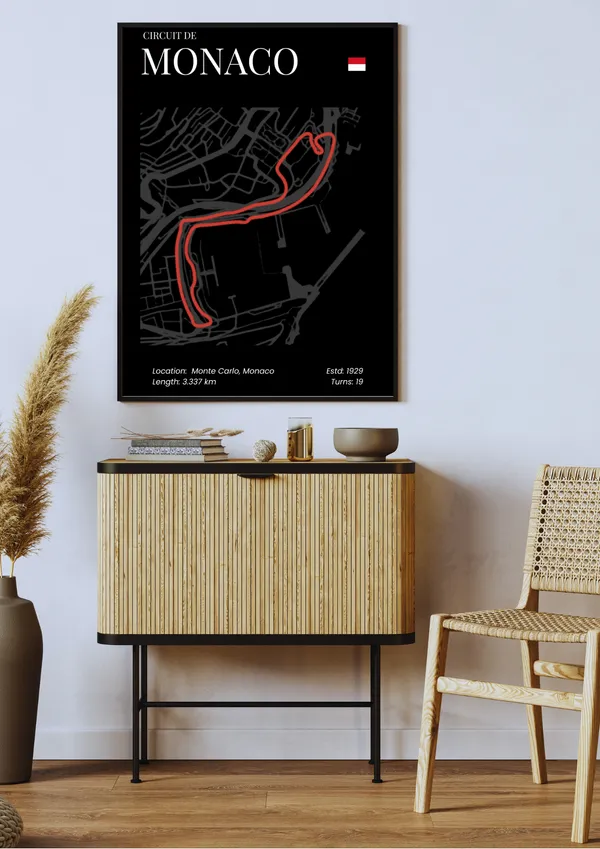 F1_Circuit_De_Monaco_Wall_Art
