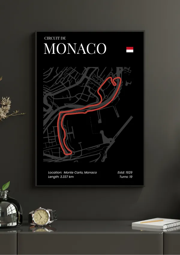 F1_Circuit_De_Monaco_Wall_Art