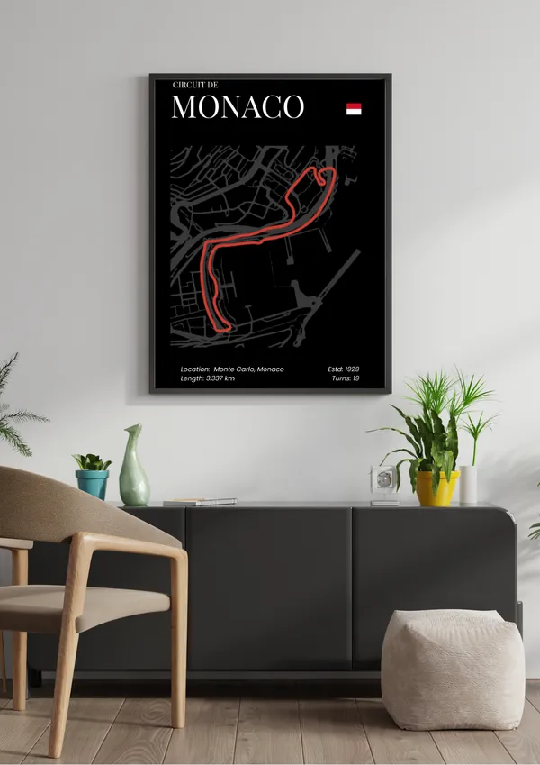 F1_Circuit_De_Monaco_Wall_Art