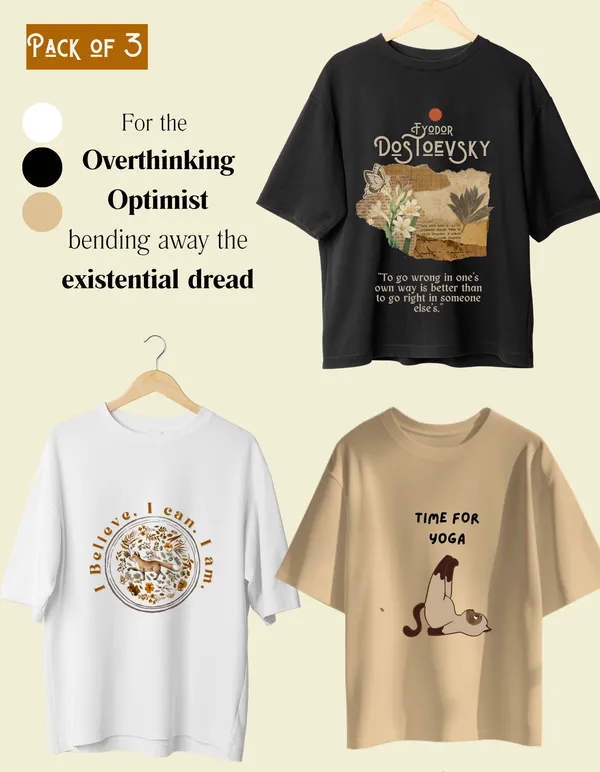 Oversized_Overthinking_Optimist_Pack_of_3_Limited_Edition_Tees_|_Soft_And_Breathable_180_GSM