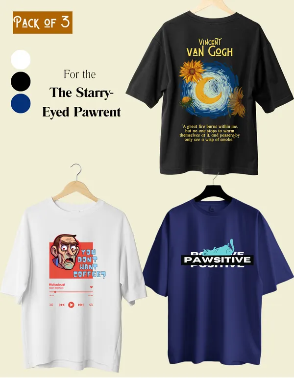 Oversized_The_Starry_Eyed_Parent_Pack_of_3_Limited_Edition_Tees_|_Soft_And_Breathable
