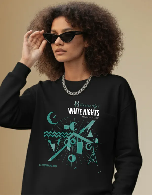 Dostoevsky_WHITE_NIGHTS_Limited_Edition_Black_Sweatshirt_|_Soft_&_Breathable_Pure_Cotton