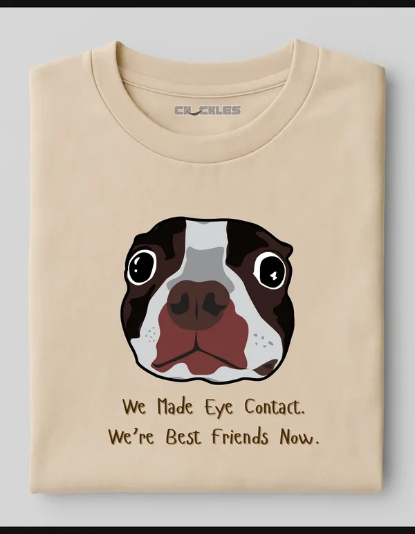 Classic_Eye_Contact_Dog_Lovers_Beige_Graphic_Tee_|_Soft_And_Breathable