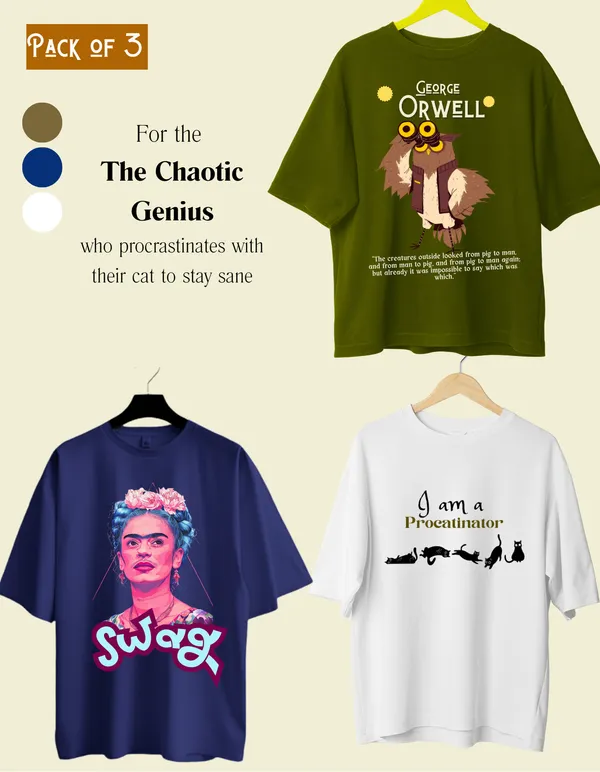 Oversized_The_Chaotic_Genius_Pack_of_3_Limited_Edition_Tees_|_Soft_And_Breathable