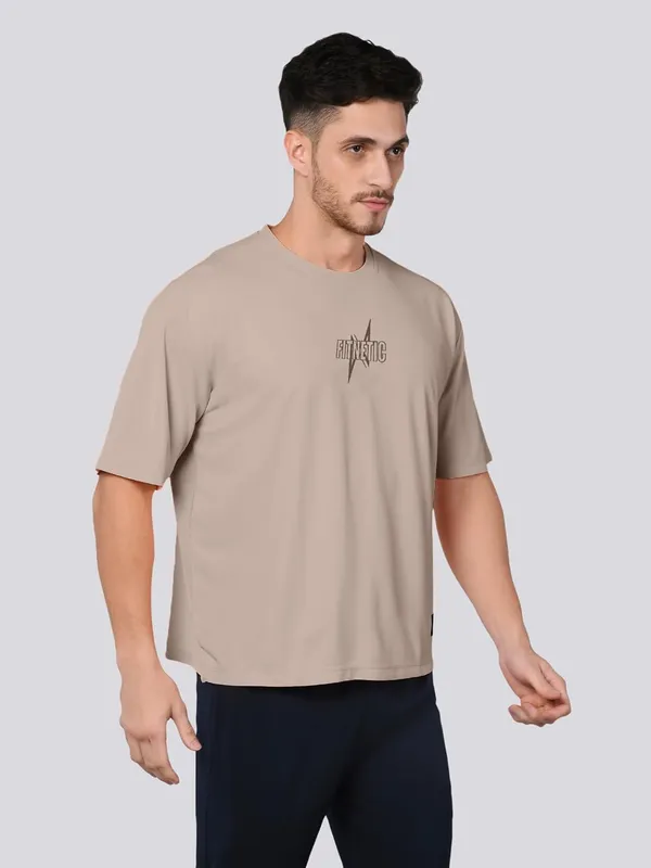 Brown_Solid_Oversized_Round_Neck_Comfort_T-shirt