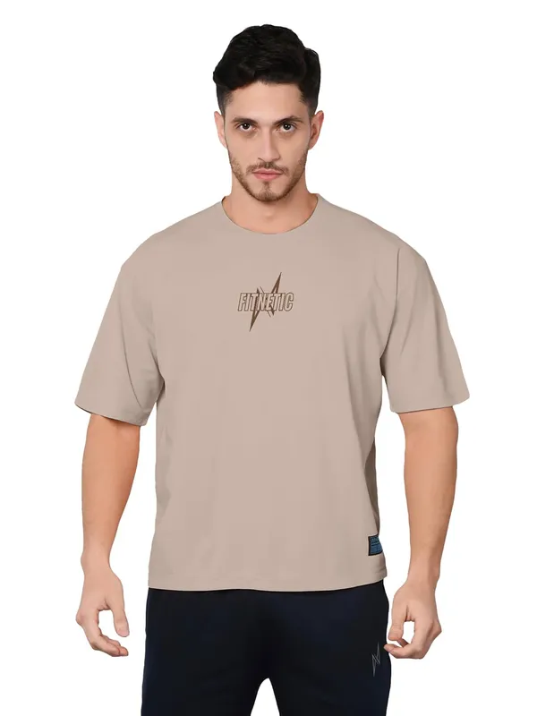 Brown_Solid_Oversized_Round_Neck_Comfort_T-shirt
