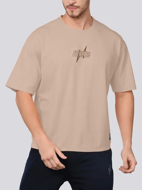Brown_Solid_Oversized_Round_Neck_Comfort_T-shirt
