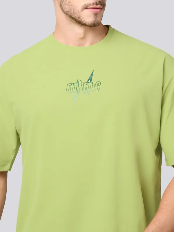 Green__Solid_Oversized_Round_Neck_Comfort_T-_Shirt